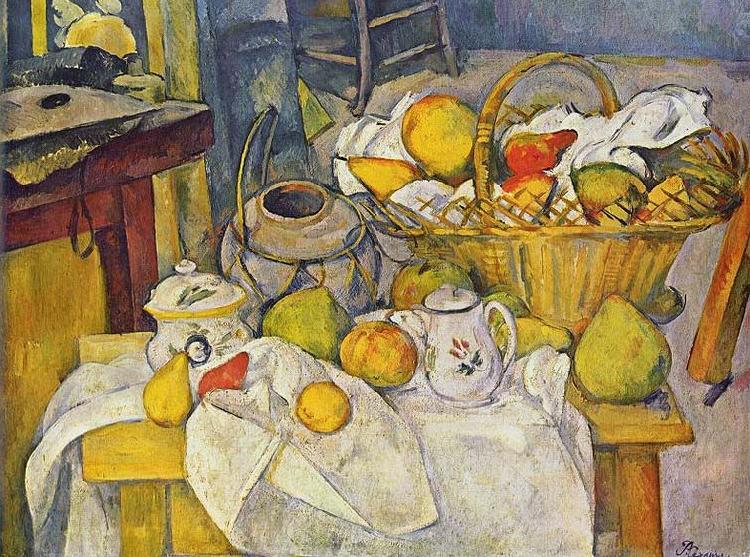 Paul Cezanne Stilleben mit Fruchtekorb Spain oil painting art